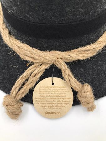 Pezzo D'oro Filzhut, Freizeithut aus Wollfilz Wanderhut,Farbe anthrazit VIP-Rabatte