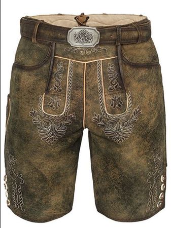 Pezzo D'oro Herren Lederhose von Hammerschmid, braun antik,softes Ziegenleder Letzte 2 Tage