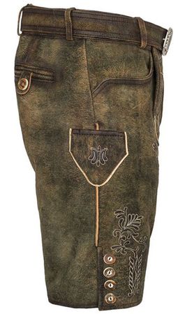 Pezzo D'oro Herren Lederhose von Hammerschmid, braun antik,softes Ziegenleder Letzte 2 Tage