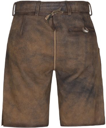Pezzo D'oro Herren Trachtenlederhose 2-tlg mit Gürtel,kurz, bestickt,antikbraun Zeitbegrenzte Promotion