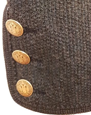 Pezzo D'oro Herren Trachtenstrickjacke blaumelange mit grauem Loden abesetzt, roter Paspel Bis zu 50% Rabatt