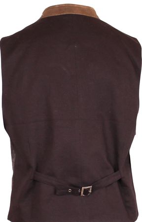 Pezzo D'oro Herren Trachtenweste Tweed hellgrau/dunkelgrau Lederkragen/Paspel, Karofutter Bis zu 60% Rabatt