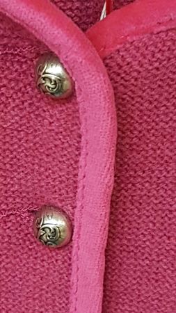 Pezzo D'oro Mädchen Trachtenjacke aus Strick in Wolle von Pezzo D&#039;oro Farbe pink zollfrei