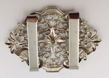 Pezzo D'oro Schürzenschließe mit Swarovskistein, Dirndlschleife,silber Günstiger Verkauf