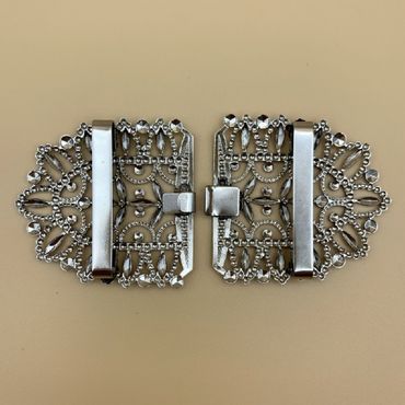 Pezzo D'oro Schürzenschließe, Trachtenschließe Dirndlschließe,altsilber 2-tlg Fabrik Onlineshop