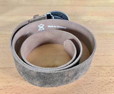 Pezzo D'oro Trachtengürtel, Bayernschließe,echt Leder,braun-oliv,made in Germany Osterangebot