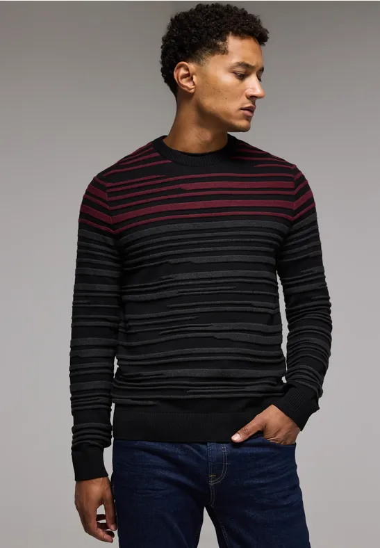 Street One Pullover mit Strukturstreifen Blitzverkäufe