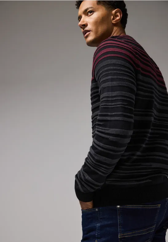 Street One Pullover mit Strukturstreifen Blitzverkäufe