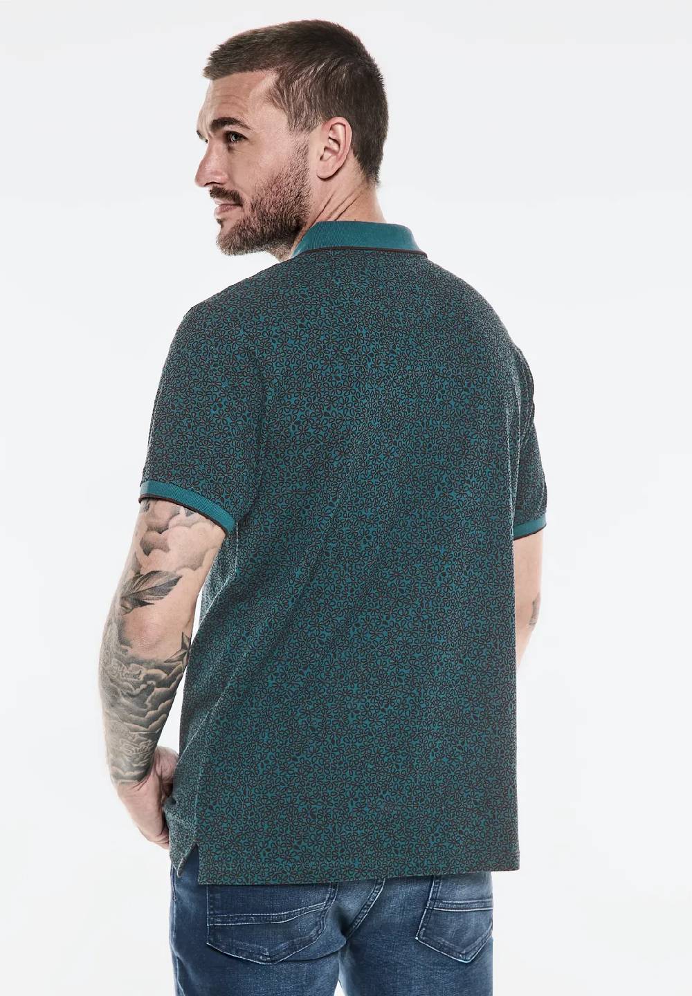 Street One Piquée Poloshirt mit Print Zeitbegrenzte Promotion