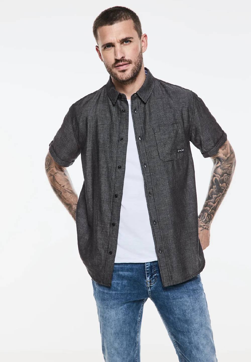 Street One Two Color Struktur Hemd 50% Rabatt mit kostenlosem Versand