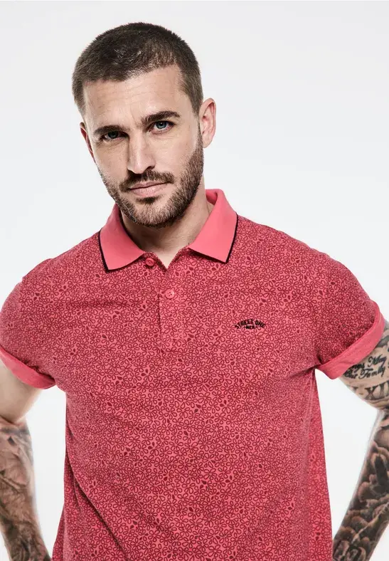Street One Piquée Poloshirt mit Print Begrenzt auf 3 Tage