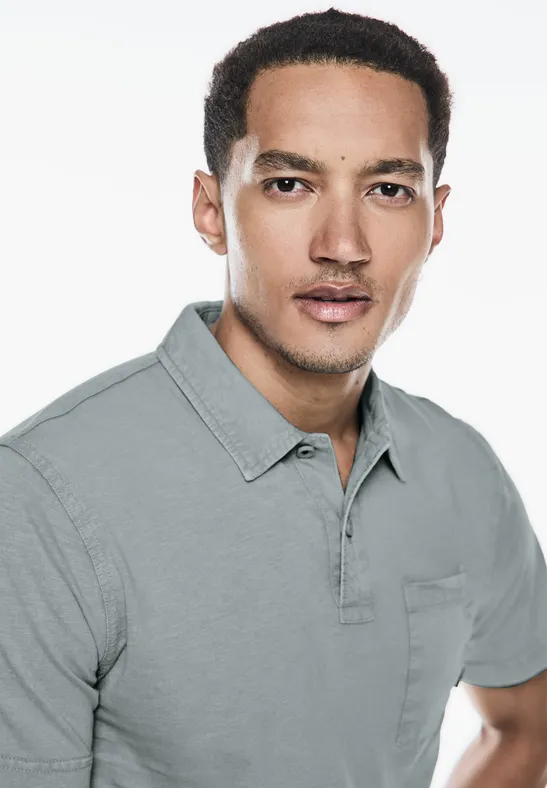 Street One Garmend Dye Slub Poloshirt Online