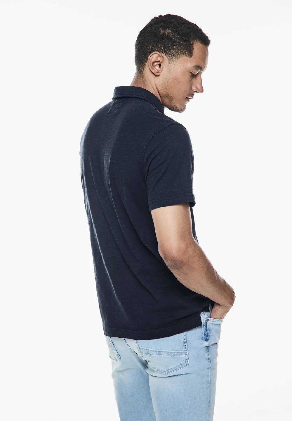 Street One Garmend Dye Slub Poloshirt Outlet