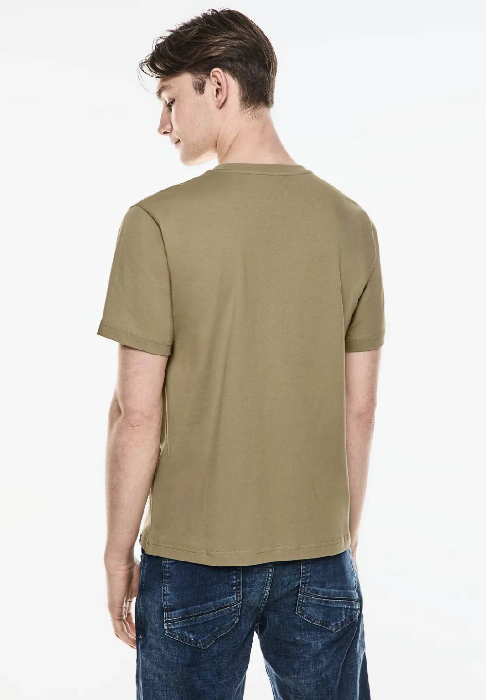 Street One Basic T-Shirt in Unifarbe im Angebot