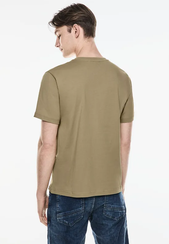 Street One Basic T-Shirt in Unifarbe im Angebot