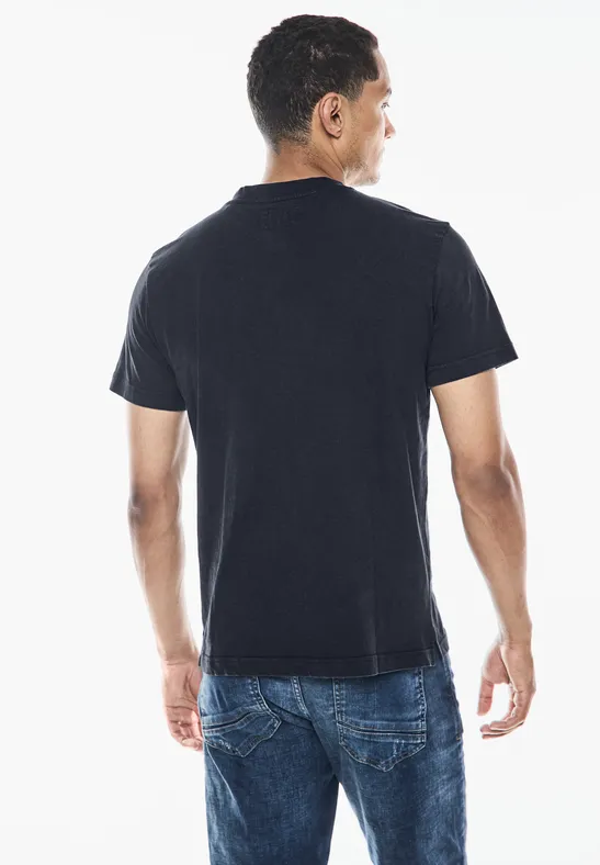 Street One Garment dye Henley Shirt Günstiger Verkauf