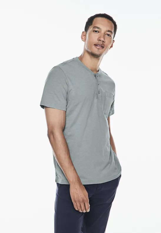 Street One Garment dye Henley Shirt Kostenloser Versand