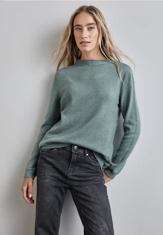 Street One Pullover mit gerolltem Saum Flash Sale