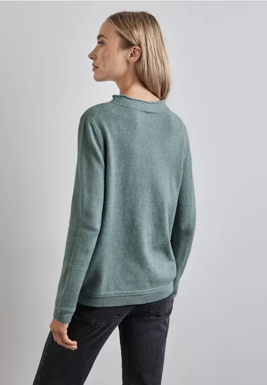 Street One Pullover mit gerolltem Saum Flash Sale