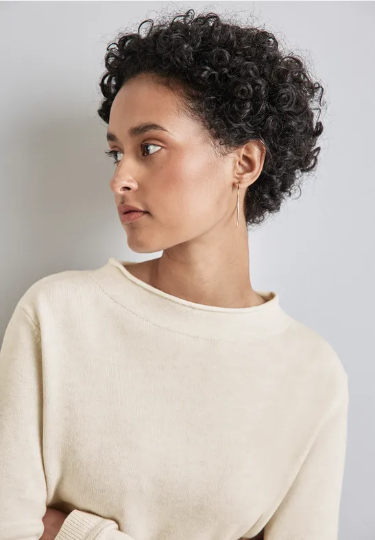 Street One Pullover mit gerolltem Saum Saisonschlussverkauf
