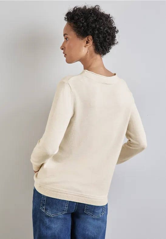 Street One Pullover mit gerolltem Saum Saisonschlussverkauf
