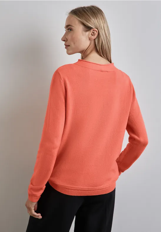 Street One Pullover mit gerolltem Saum Online Outlet