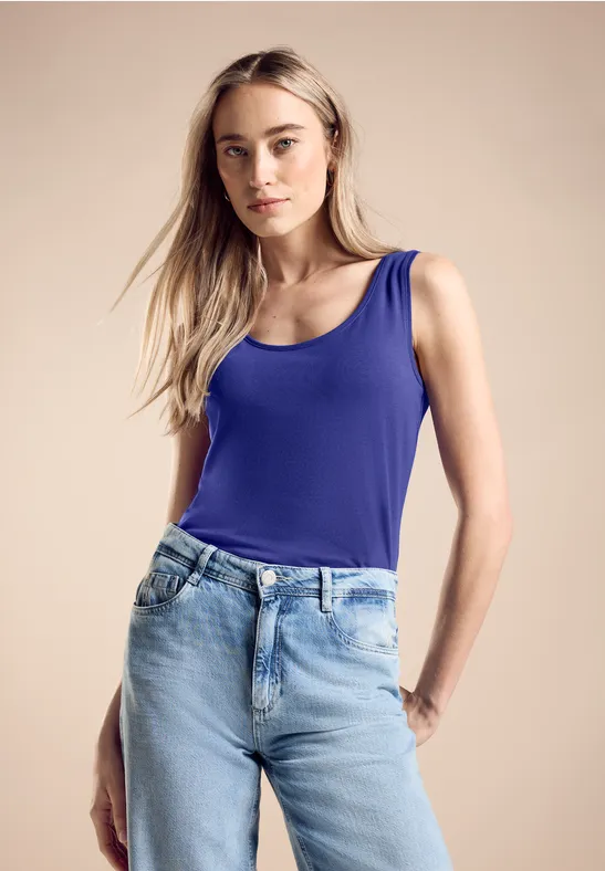 Street One Basic Top in Unifarbe - Style ANNI Räumungsverkauf