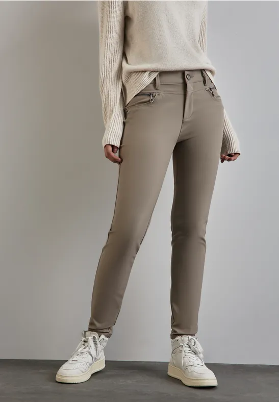 Street One Hose mit Zipper Details - Style YORK Begrenzte Freigabe