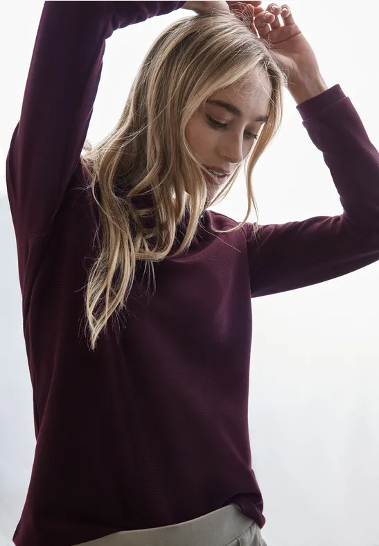 Street One Turtleneck Struktur-Shirt Letzter Tag