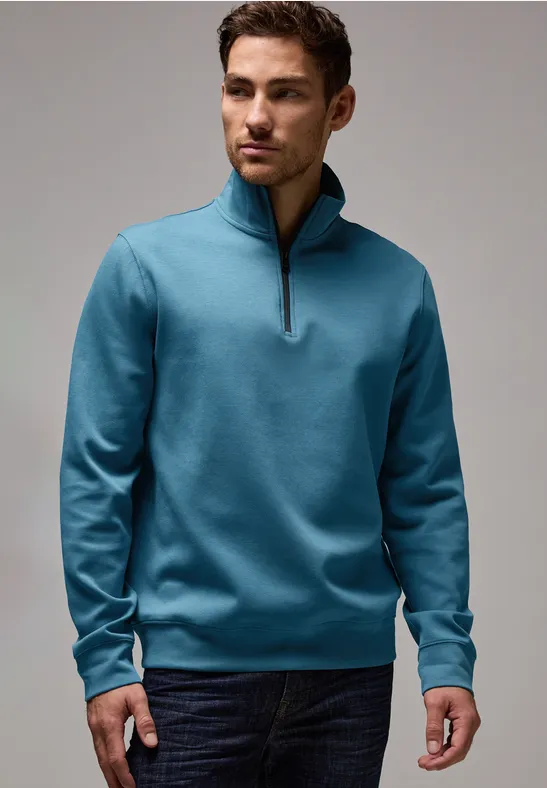 Street One Stretch Halfzip Sweater Super Rabatt