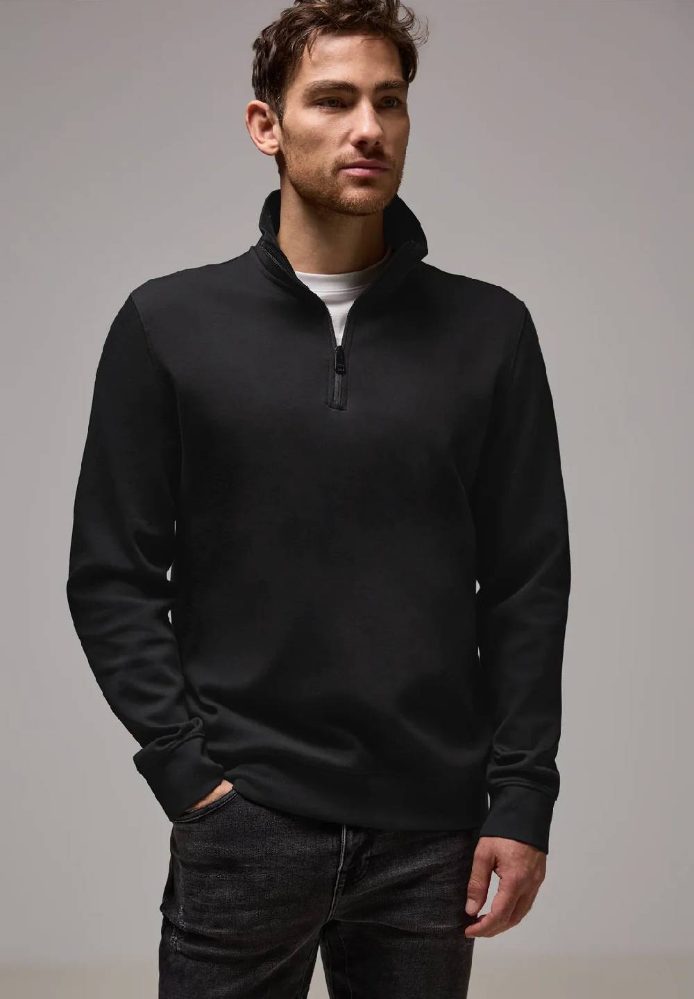 Street One Stretch Halfzip Sweater Kostenloser Versand international