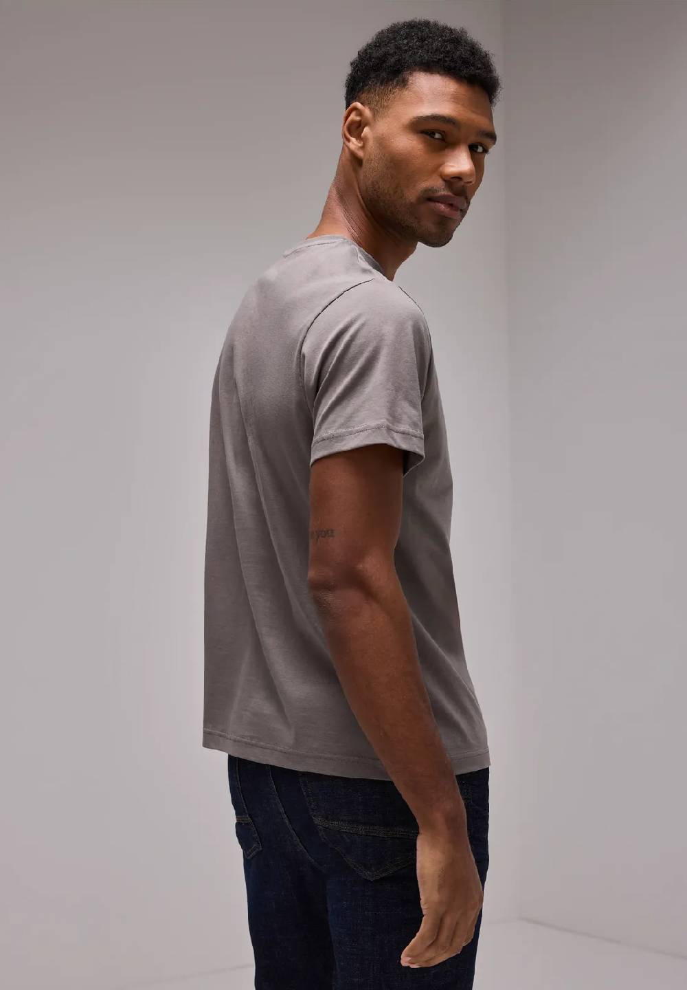Street One Basic T-Shirt in Unifarbe Auslauf