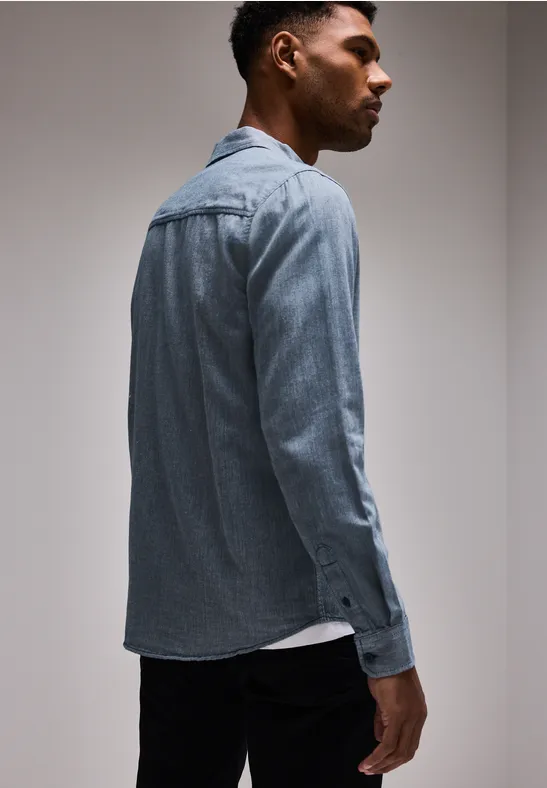 Street One Two Tone Flannelhemd Günstiger Verkauf
