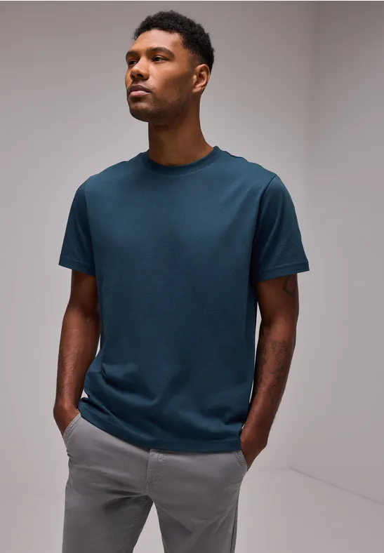 Street One Basic T-Shirt in Unifarbe Günstig kaufen