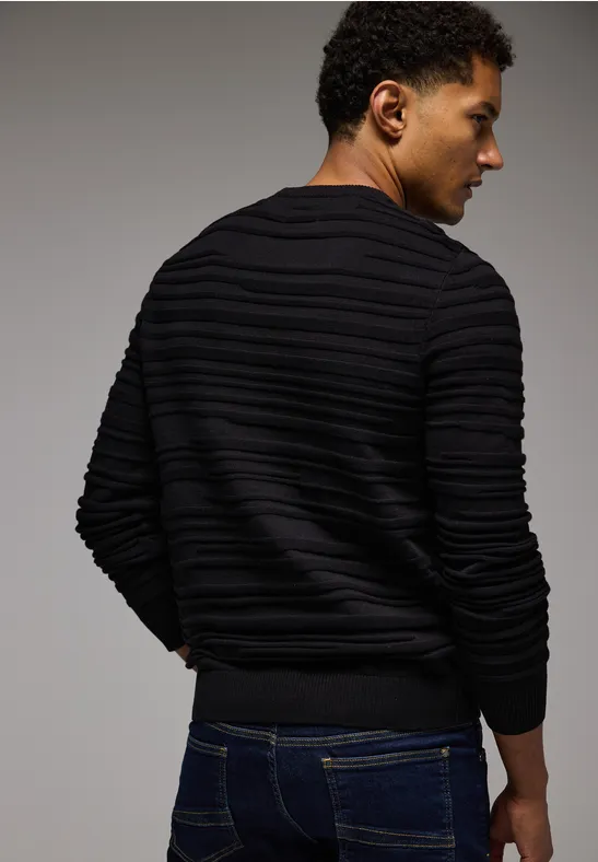 Street One Pullover mit Strukturstreifen Preisnachlass