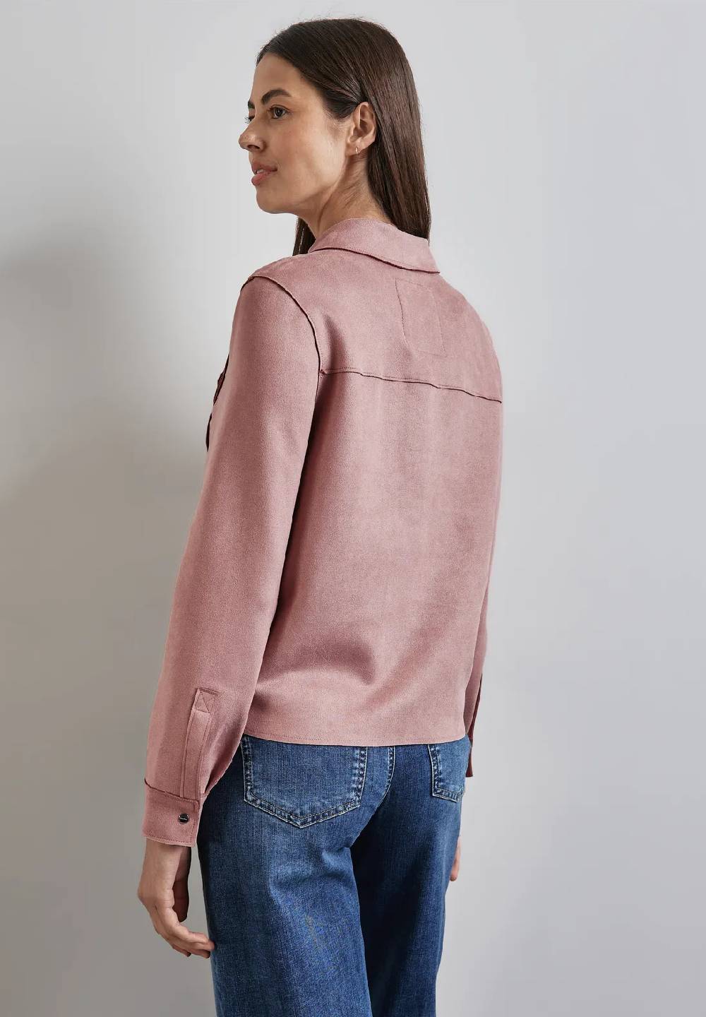 Street One Overshirt im Velours-Look Tiefpreis