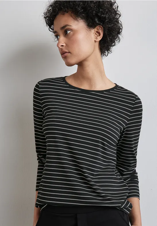 Street One Gestreiftes Langarmshirt Nur für heute