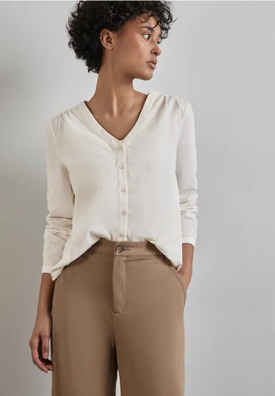 Street One Cord-Bluse mit Knopfleiste Bis zu 55% Rabatt