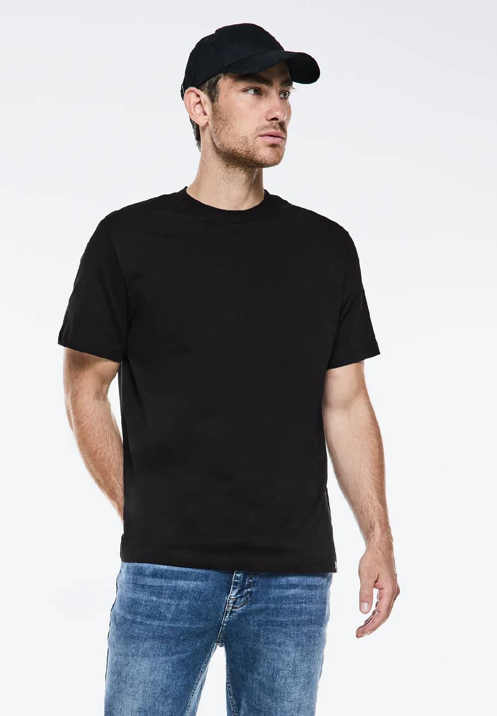 Street One Basic T-Shirt in Unifarbe Clearance-Verkauf