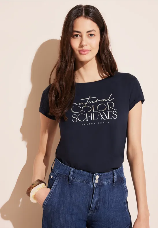 Street One T-Shirt mit Wording Neueste Mode