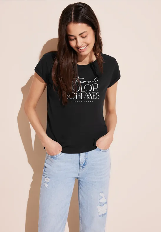 Street One T-Shirt mit Wording Online Outlet