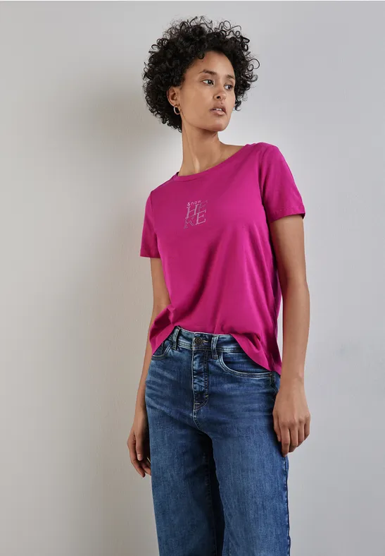 Street One T-Shirt mit Wording Große Rabatte
