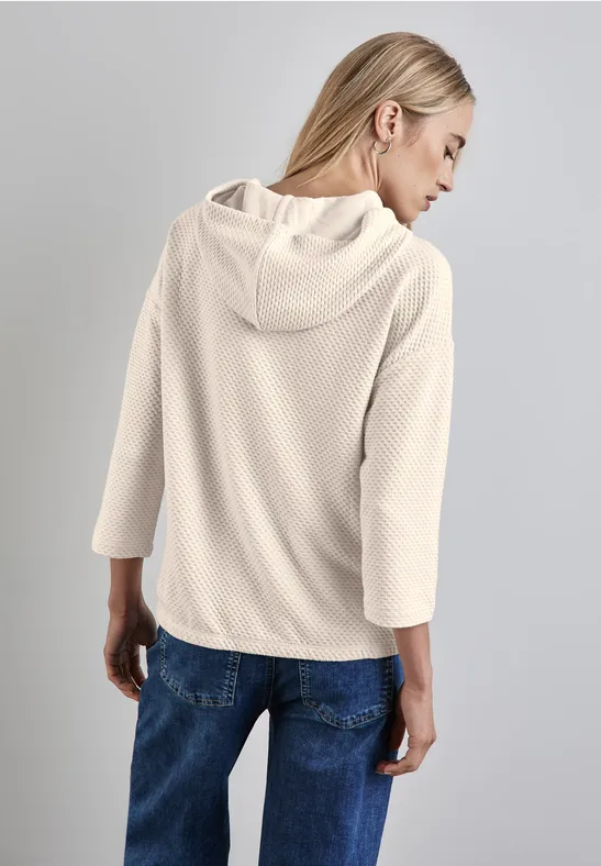 Street One Strukturshirt mit Kapuze Tiefpreis
