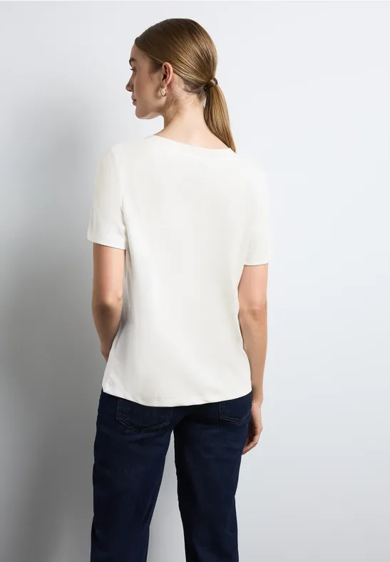 Street One T-Shirt mit V-Ausschnitt Letzte 2 Tage