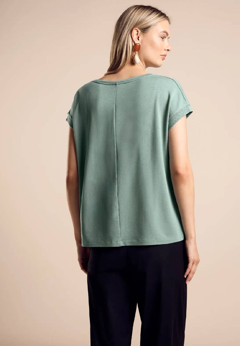 Street One T-Shirt mit Wording Discount Store für neue Produkte