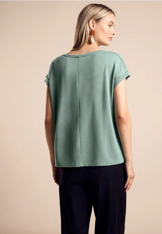 Street One T-Shirt mit Wording Discount Store für neue Produkte