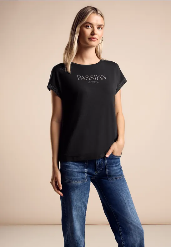 Street One T-Shirt mit Wording Nur noch ein Tag übrig