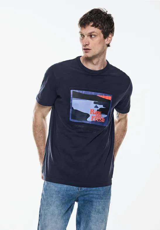 Street One Slub T-Shirt mit Print Angebote