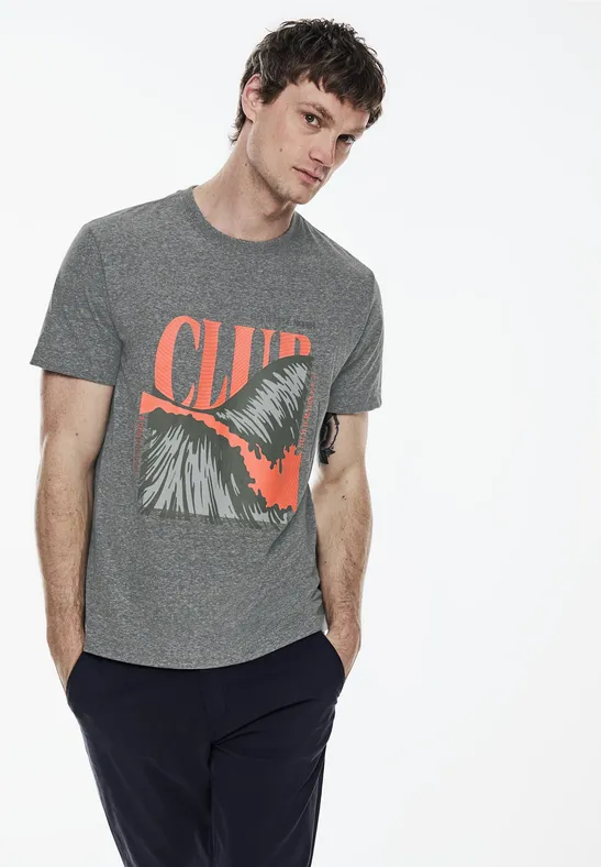 Street One Melange T-Shirt mit Print Limitierter Zeitrabatt