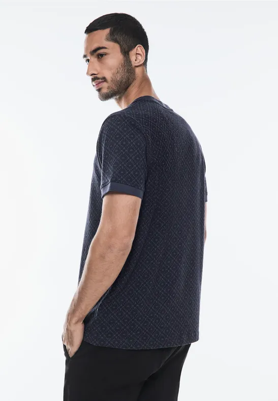 Street One Gemustertes Henley T-Shirt Rabatt